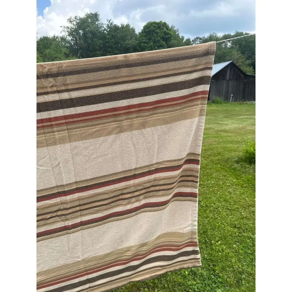 Ralph Lauren King Size RARE Northern Cape Cotton Striped Coverlet